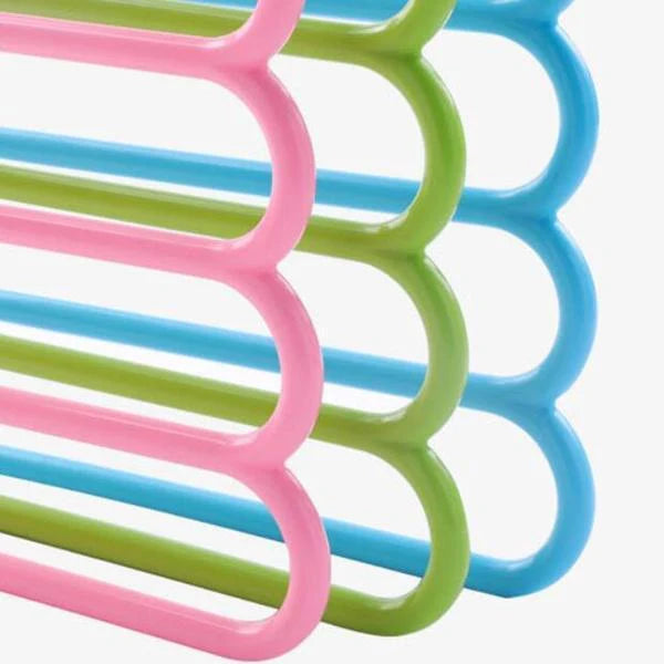 Space Saving Hanger – 5-Layer Multipurpose Plastic | Pack of 4