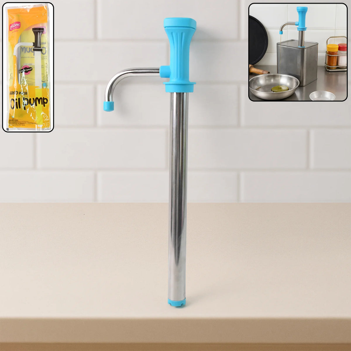 Stainless Steel Oil Dispenser – Manual Hand Pump |
