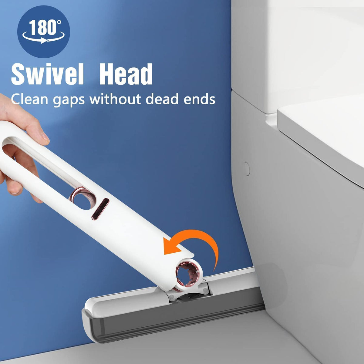Portable Mini Squeeze Mop | 180° Swivel Head | Water & Spill Cleaner