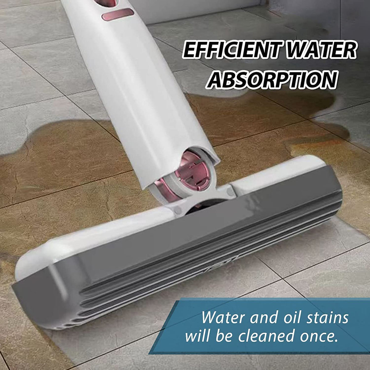 Portable Mini Squeeze Mop | 180° Swivel Head | Water & Spill Cleaner